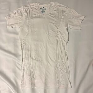 Thompson Tee | White Slim Fit Sweatproof Shirt